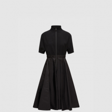 [MONCLER-몽클레어] 새틴 미디 드레스