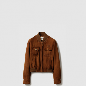 [MIUMIU-미우미우] 왁스 처리된 스웨이드 재킷 MPV931