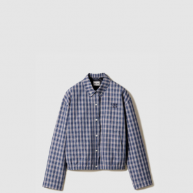 [MIUMIU-미우미우] 체크 패브릭 블루종 재킷 ML1263