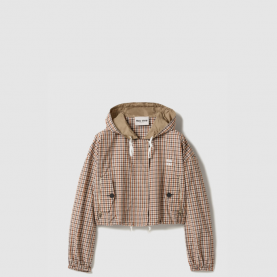 [MIUMIU-미우미우] 비쉬 체크 기능성 소재 블루종 재킷 ML1190