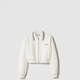 [MIUMIU-미우미우] 본디드 피케 및 테크니컬 저지 블루종 재킷 ML1270