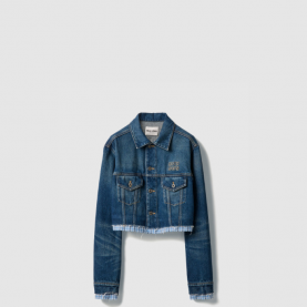 [MIUMIU-미우미우] 워싱 데님 블루종 재킷 GWB247
