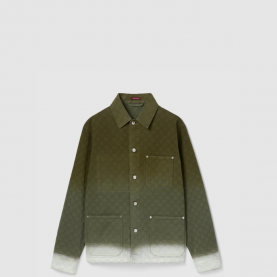 [GUCCI-구찌] 블리치 GG 코튼 데님 자카드 셔츠