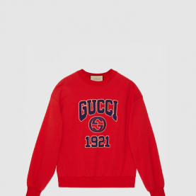 [GUCCI-구찌] 자수 코튼 저지 맨투맨