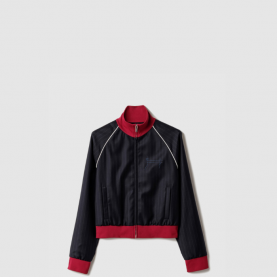 [MIUMIU-미우미우] 핀스트라이프 지퍼 블루종 재킷 ML1324