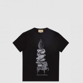 [GUCCI-구찌]  면 프린트 티셔츠