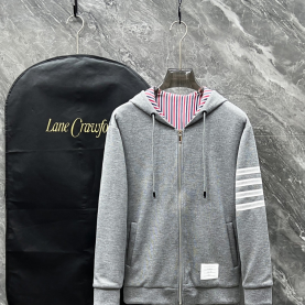 [THOM BROWNE-톰브라운] 4바 후드 집업(남여공용)