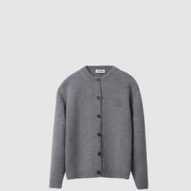 [MIUMIU-미우미우] 울 앤 나일론 니트 가디건 MMF796