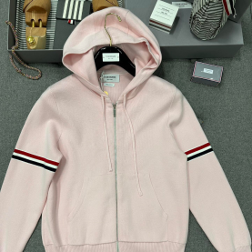 [THOM BROWNE-톰브라운]니트 후드 집업