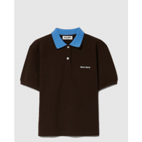 [MIUMIU-미우미우] 코튼 피케 폴로 셔츠 MJN535