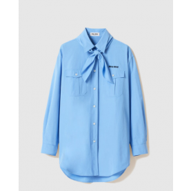 [MIUMIU-미우미우] 스카프가 달린 포플린 셔츠 MK1918