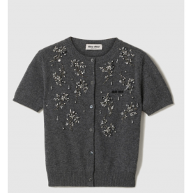 [MIUMIU-미우미우] 자수 캐시미어 가디건 MMF959