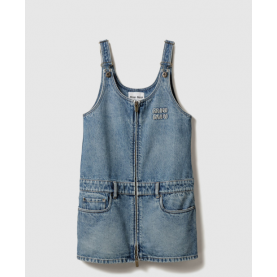 [MIUMIU-미우미우] 데님 및 포플린 지퍼 드레스 GWA218