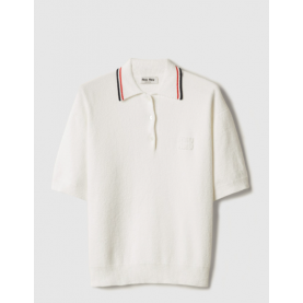 [MIUMIU-미우미우] 코튼 니트 폴로 셔츠 MMLB31