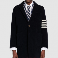 [THOM BROWNE-톰브라운]라이트웨이트 시어링 언컨스트럭티드 4-바 오버코트