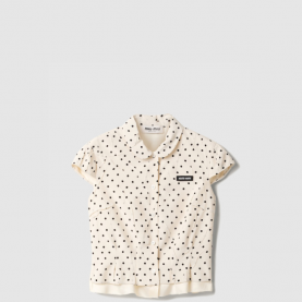 [MIUMIU-미우미우] 폴카 도트 크레이프 드 신 셔츠 MK1902