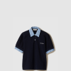 [MIUMIU-미우미우] 피케 및 포플린 폴로 셔츠 MJN555