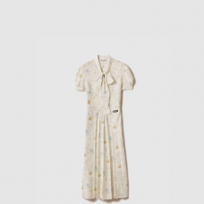 [MIUMIU-미우미우] 롱 크레이프 드 신 드레스 MF5972