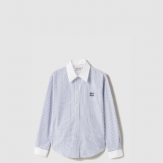 [MIUMIU-미우미우] 스트라이프 포플린 셔츠 MK1972