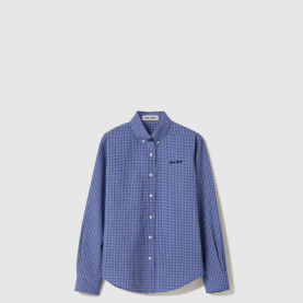 [MIUMIU-미우미우] 체크 포플린 텍스처 셔츠 MK1920
