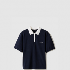 [MIUMIU-미우미우] 코튼 피케 폴로 셔츠 MJN559