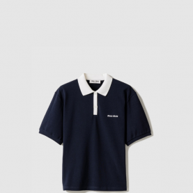 [MIUMIU-미우미우] 코튼 피케 폴로 셔츠 MJN559
