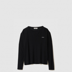 [MIUMIU-미우미우] 롱 슬리브 립 조직 저지 티셔츠 MJL939