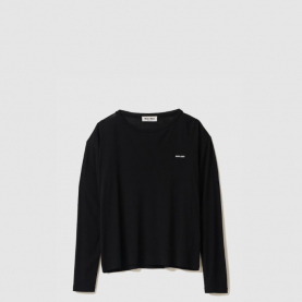 [MIUMIU-미우미우] 롱 슬리브 립 조직 저지 티셔츠 MJL939