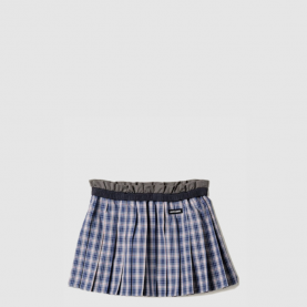[MIUMIU-미우미우] 플리츠 체크 미니스커트 MG2483