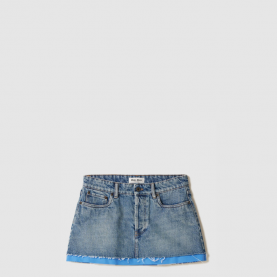 [MIUMIU-미우미우] 데님 및 포플린 미니스커트 GWD337