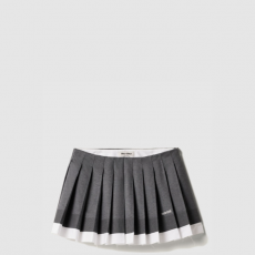 [MIUMIU-미우미우] 니트 및 포플린 플리츠 미니스커트 MG2333