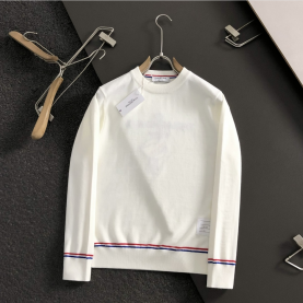 [THOM BROWNE-톰브라운] 2025 가을/겨울 트렌디한 라운드넥 울 스웨터