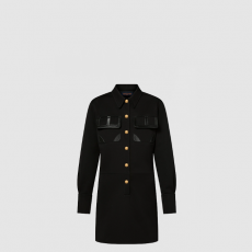 [LOUIS VUITTON-루이비통] 원피스 테크니컬 개버딘 셔츠 드레스 플랩 포켓 1ABQVZ