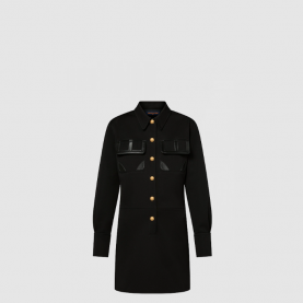 [LOUIS VUITTON-루이비통] 원피스 테크니컬 개버딘 셔츠 드레스 플랩 포켓 1ABQVZ