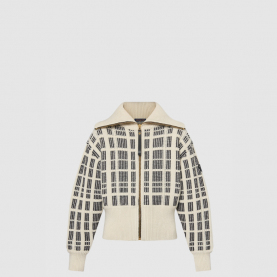 [LOUIS VUITTON-루이비통] 그래픽 트위드 니트 집업 재킷 1AFTXN