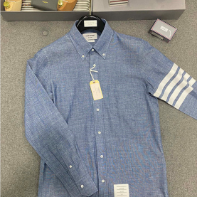 [THOM BROWNE-톰브라운]tb 데님 블루 셔츠 (남녀공용)