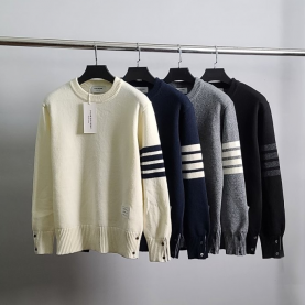 [THOM BROWNE-톰브라운]오버사이즈 크루넥 스웨트 티셔츠