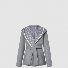 [LOUIS VUITTON-루이비통] 리버서블 시그니처 쇼트 후드 랩 코트 1AGNYK