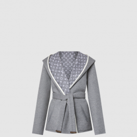 [LOUIS VUITTON-루이비통] 리버서블 시그니처 쇼트 후드 랩 코트 1AGNYK