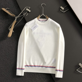 [THOM BROWNE-톰브라운] 2025 가을/겨울 트렌디한 라운드넥 울 스웨터