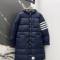 [THOM BROWNE-톰브라운]4바 후드 롱 다운 재킷