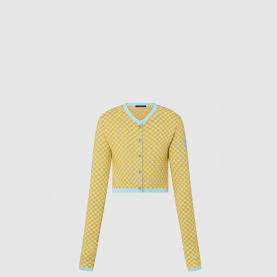 [LOUIS VUITTON-루이비통] 다미에 니트 크롭 카디건 1AFTYA