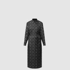 [LOUIS VUITTON-루이비통] 모노그램 실크 셔츠 드레스 1AHENM