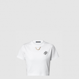 [LOUIS VUITTON-루이비통] 엠브로이더드 시그니처 크롭 톱 1AHX83