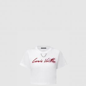 [LOUIS VUITTON-루이비통] 커시브 시그니처 크롭 톱 1AHJHS