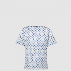[LOUIS VUITTON-루이비통] Aquarelle 모노그램 아일렛 티셔츠 1AHIZ1