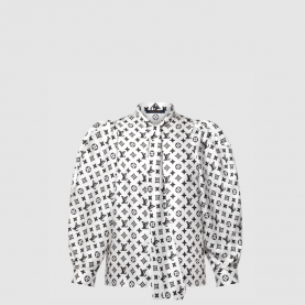 [LOUIS VUITTON-루이비통] 3D 모노그램 퍼프 슬리브 블라우스 1AHHJA