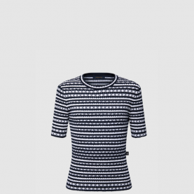 [DIOR-디올] 스캘럽 스트라이프 니트 톱 1AHJ14