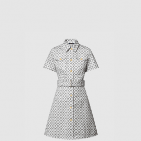 [LOUIS VUITTON-루이비통] 블러리 모노그램 셔츠 드레스 1AHX00