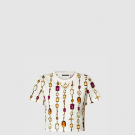 [LOUIS VUITTON-루이비통] 네크리스 프린트 크롭 탑 1AI435